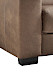 3 zitsbank Moletti met contraststiksel/ microlder brandy