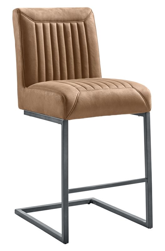 Barkruk Parantino (62 zithoogte) stof cognac