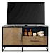 TV-meubel Veneta (109 Cm) eiken fineer zwart/naturel