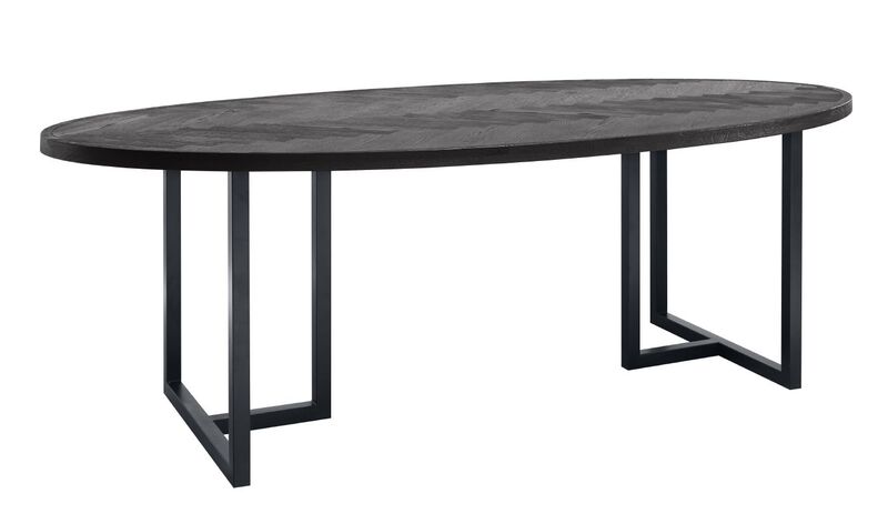 Eettafel Veneta 200x100 cm eikenfineer zwart