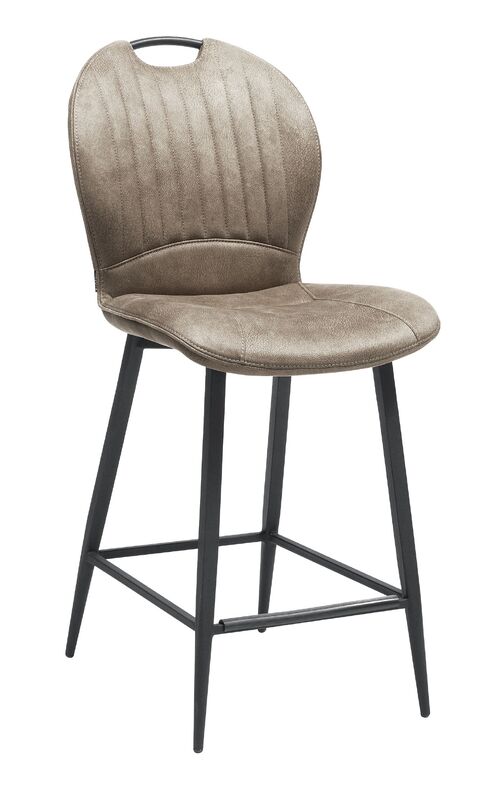 Barkruk Castione microvezel taupe