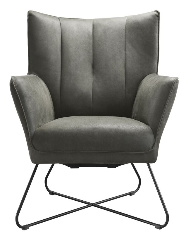 Fauteuil Moretto microleder graphite