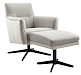 Draaifauteuil Malteno polyether zitting grijs beige