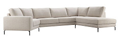 Hoekbank Linoza pocket/bonell/visco zitting beige
