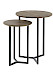 Bijzettafel Gatteo (set van 2) rond 40/30 mango grijs