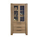 Vitrinekast Valvola (108 cm) acaciahout smoked brown