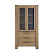 Vitrinekast Valvola (108 cm) acaciahout smoked brown