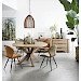 Eettafel Valvola rond 140 cm acaciahout smoked brown