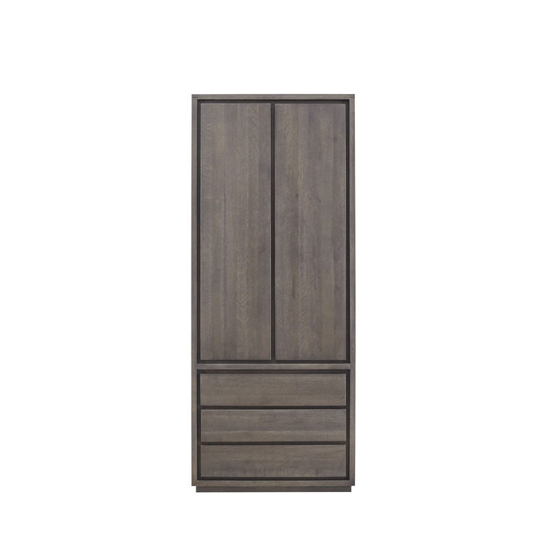 Opbergkast Lavio (86 cm) eiken grafiet