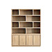 Boekenkast Lavio (164 cm) eiken naturel grijs