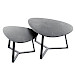 Salontafel Lineto (h43 Cm) keramiek zwart