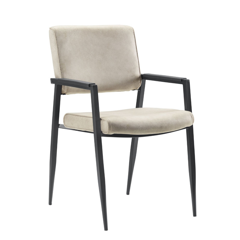 Armstoel Jisca zandbeige
