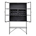 Vitrinekast Orizone (100 cm) zwart metaal
