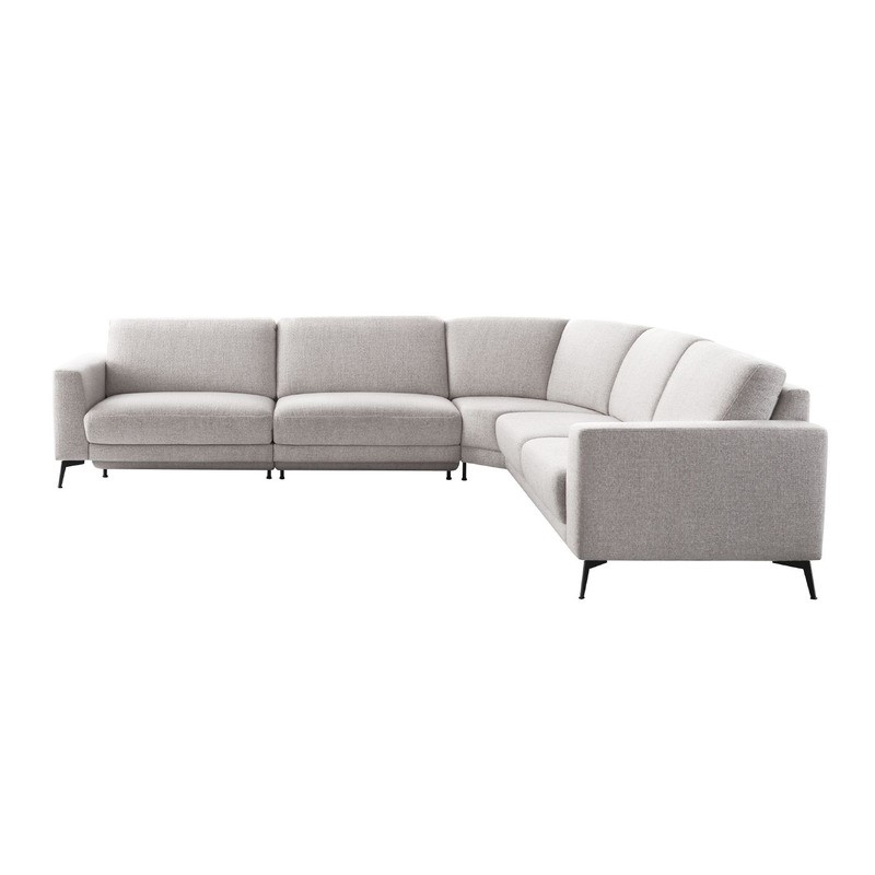 Hoekbank Moscato pocket visco zitting lichtgrijs