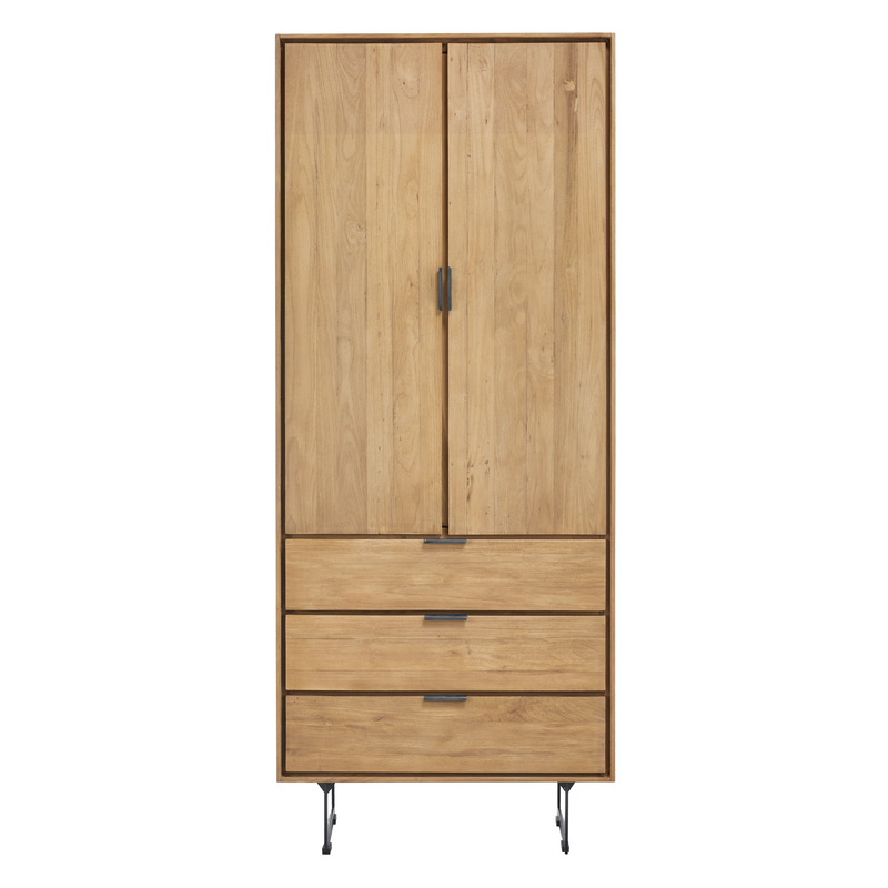 Boekenkast Aska (80 Cm) teak naturel brushed