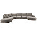 Hoekbank Aziri pocket visco zitting excellent rug taupe