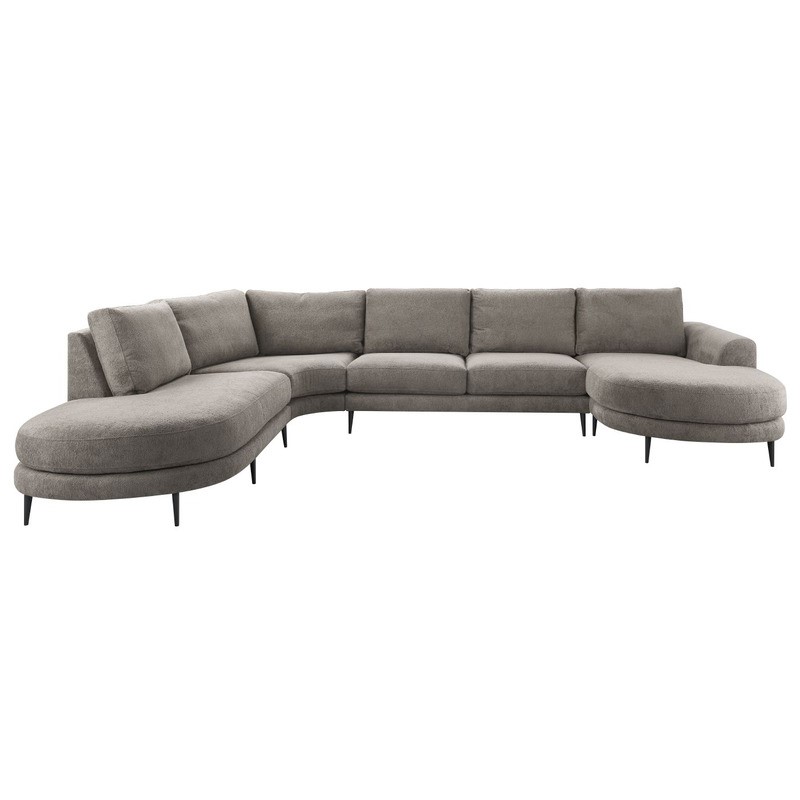 Hoekbank Aziri pocket visco zitting excellent rug taupe