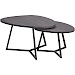 Salontafel Locarnio set van 2 zwart