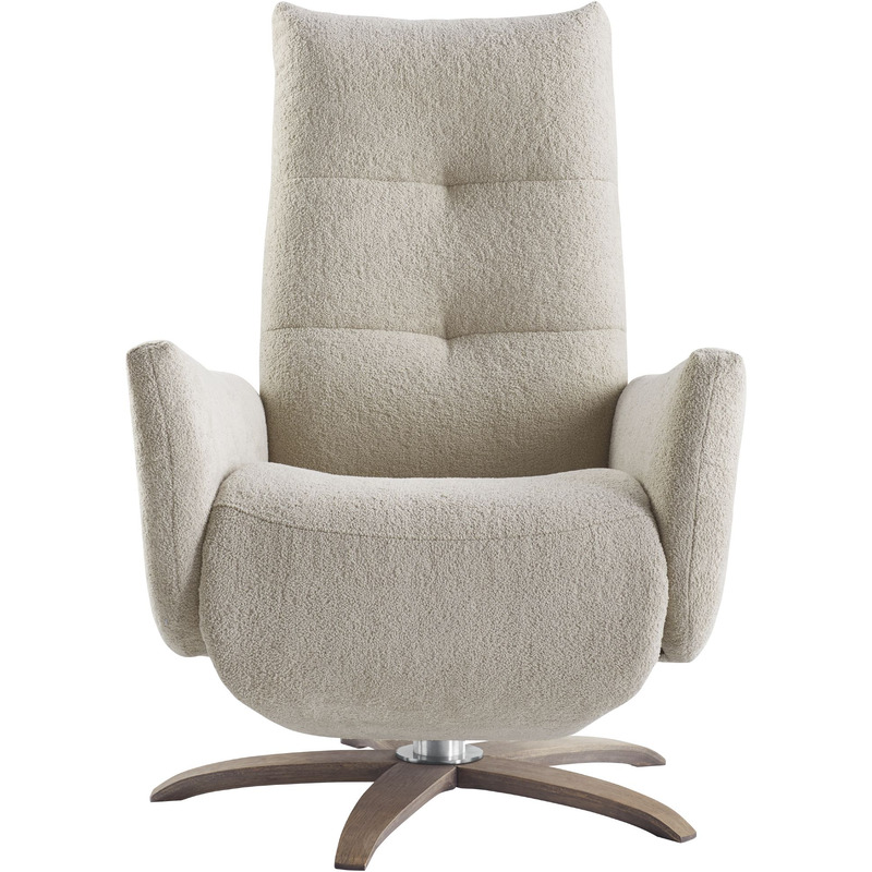 Relaxfauteuil Pianezzo verstelbare rug en voetensteun M donkerbeige