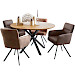 Ronde eettafel Aska 130 teak naturel brushed