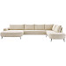 Hoekbank Davanti HR-zitting beige rechts