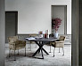 Eettafel Gardo rond eikenhout zwart 140cm