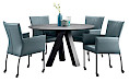 Eettafel Canarias rond HPL zwart 130cm