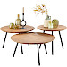 Salontafel Romaro 75 cm rond teak mix rough