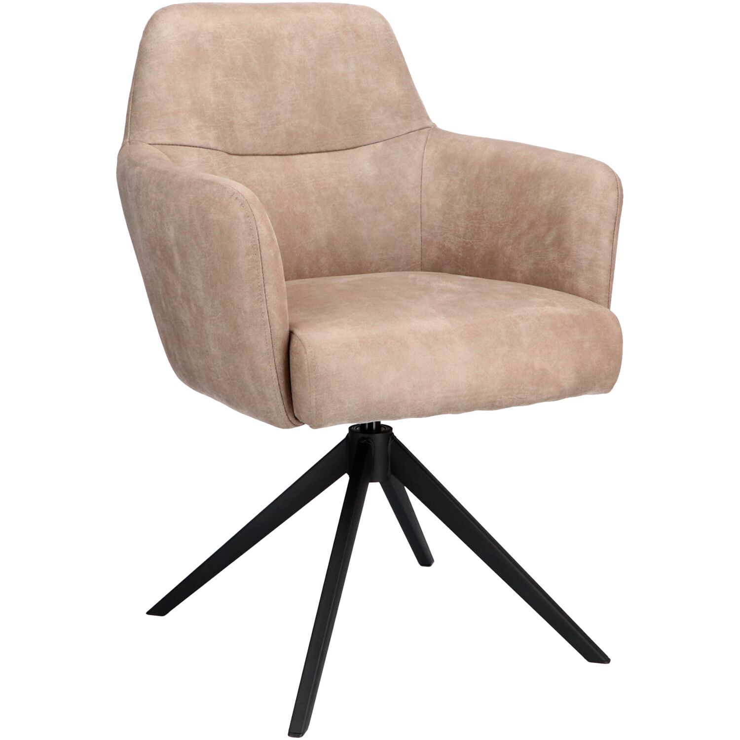 Armstoel Balestro microleder donkerbeige