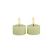 Theelicht Benevento Led creme 4 cm rond set van 2