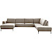 Hoekbank rechts Moscato traagschuim beige relaxfunctie