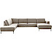 Hoekbank links Moscato traagschuim beige relaxfunctie