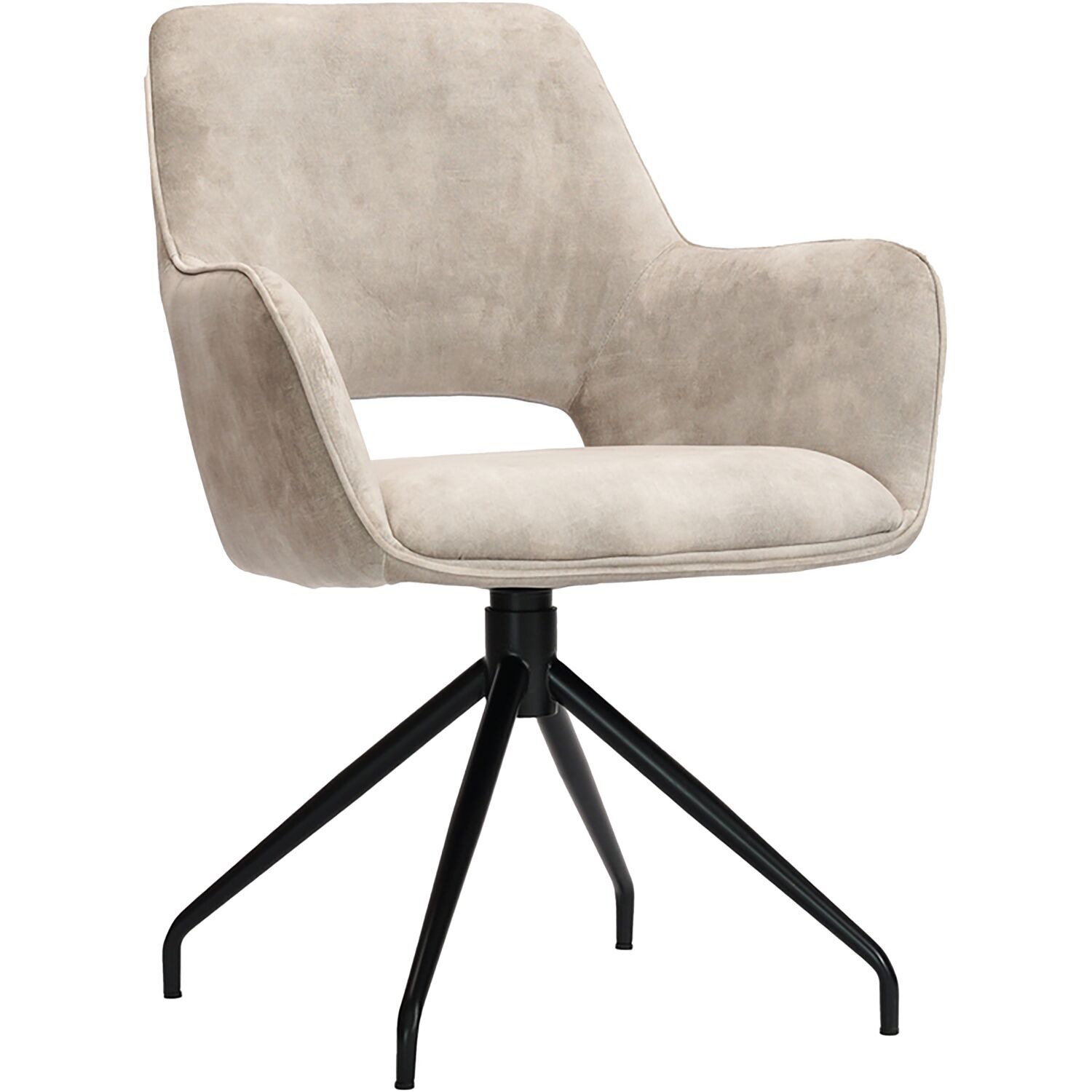 Armstoel Buco velvet beige