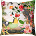 Sierkussen Faicchio vogel 45x45cm groen