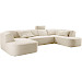 Elementenbank links breed Baricci HR koudschuim ecru