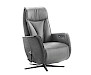 Relaxfauteuil Lerira met sta-op M antraciet leer