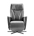 Relaxfauteuil Lerira met sta-op M antraciet leer