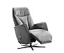 Relaxfauteuil Lerira met sta-op M antraciet leer