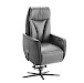 Relaxfauteuil Lerira met sta-op M antraciet leer