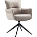 Armstoel Mirandola draaibaar microleder lichtbeige