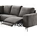 Hoekbank links Davanti pocket HR koudschuim donkergrijs