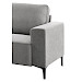 Hoekbank links Fabria polyetherschuim grijs