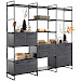 Wandkast Sistema 226x244x45 cm zwart opstelling 1