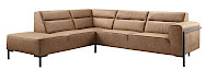Hoekbank Ampara cognac links