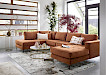 Hoekbank Delora koper Velvet links