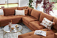 Hoekbank Delora koper Velvet links