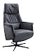 Relaxfauteuil Pomonti M antraciet leer