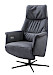 Relaxfauteuil Pomonti M antraciet leer