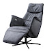 Relaxfauteuil Pomonti M antraciet leer