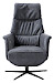 Relaxfauteuil Pomonti M antraciet leer